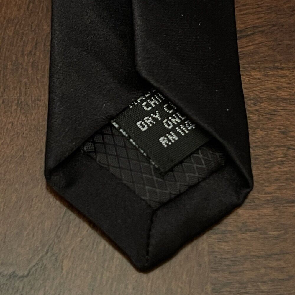 Joseph & Feiss International Black 100% Silk Men’s Neck Tie Made In China - Picture 7 of 9